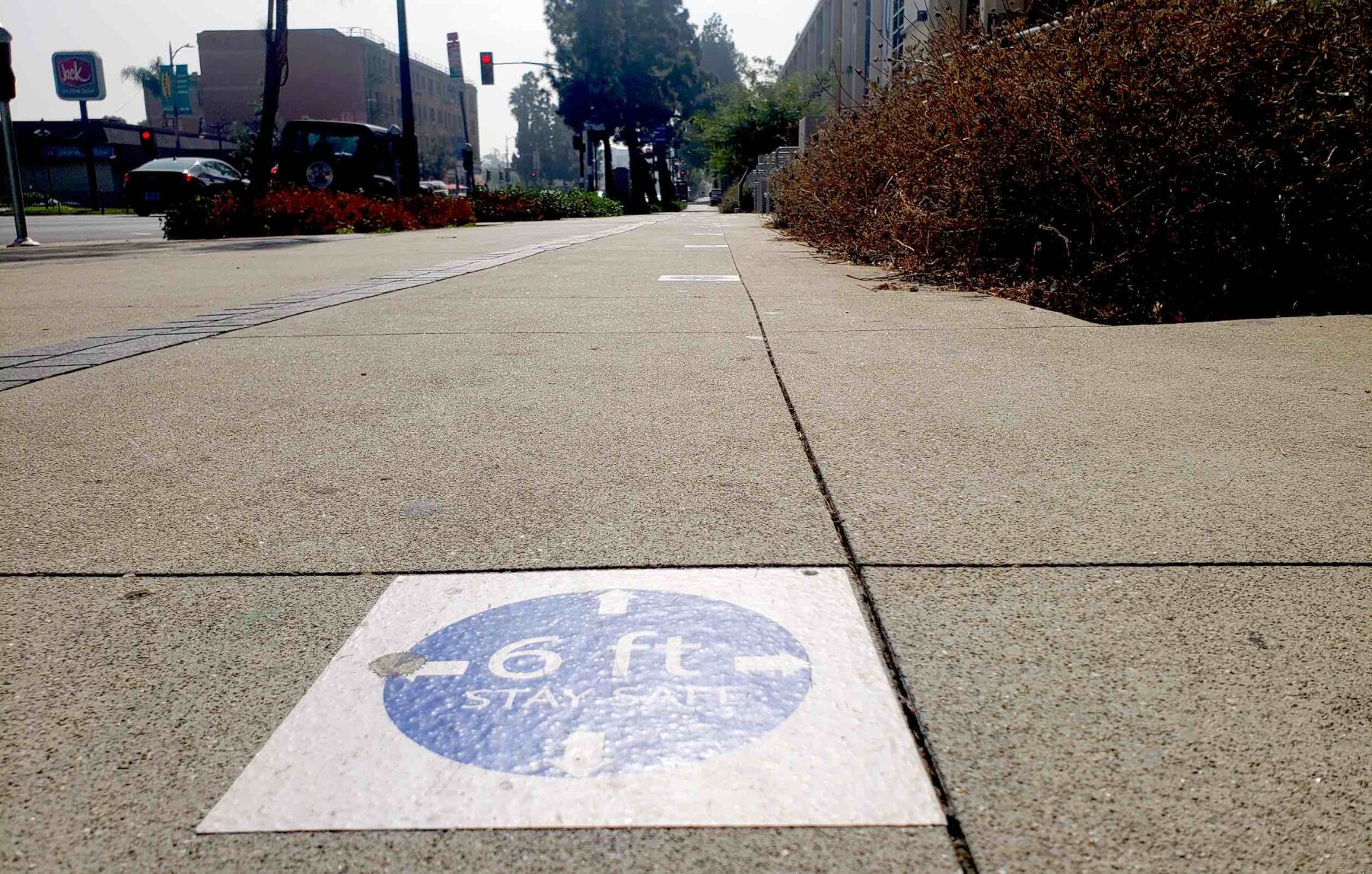 Sidewalk marker
